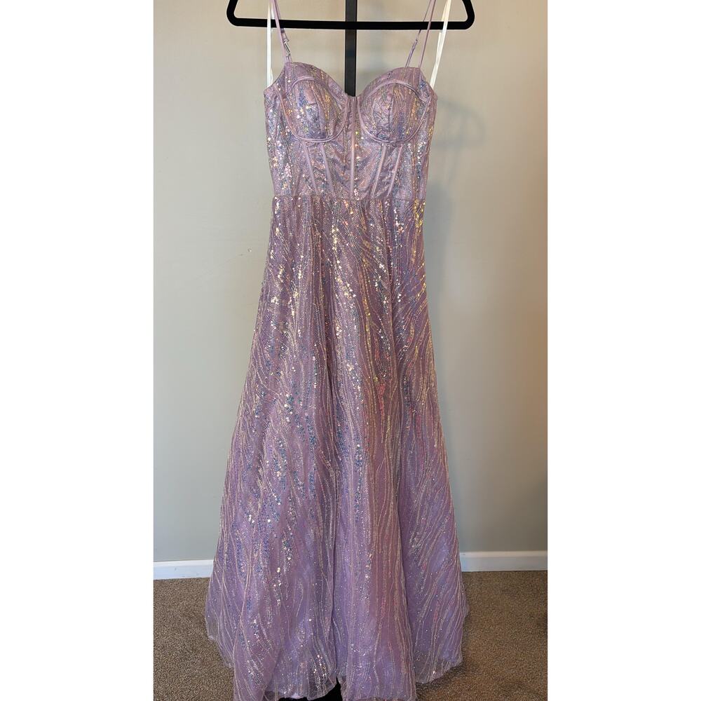 MarF Boutique - Sequin Embroidered Tulle Design Corset Dress - Picture 2 of 5